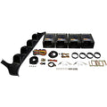 Black 7 Color 100 PSI Oil Pressure, Water Temperature, Transmission Temp & Volt Gauges with Quad Pillar Pod T8408