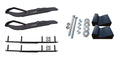 Black XT Snowmobile Skis with 6" Round Bars Complete Kit U394