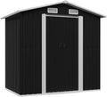 Anthracite Garden Storage Shed with Double Sliding Doors 101.2 x 80.7 x 70.1inch Z9972