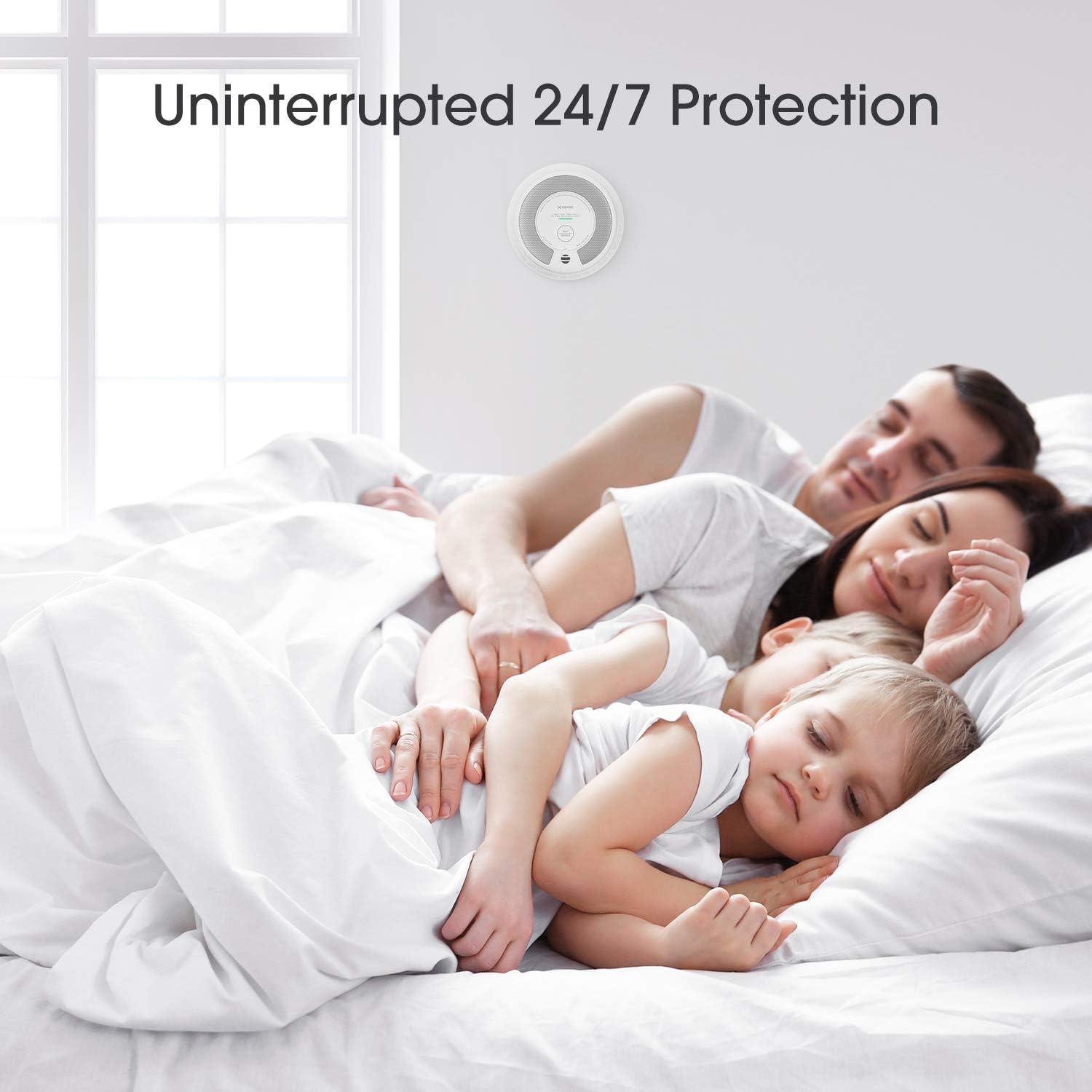 2-in-1 Smoke and Carbon Monoxide Detector Alarm, 10-Year Battery-Operated Dual Sensor, Pack of 3 F874553