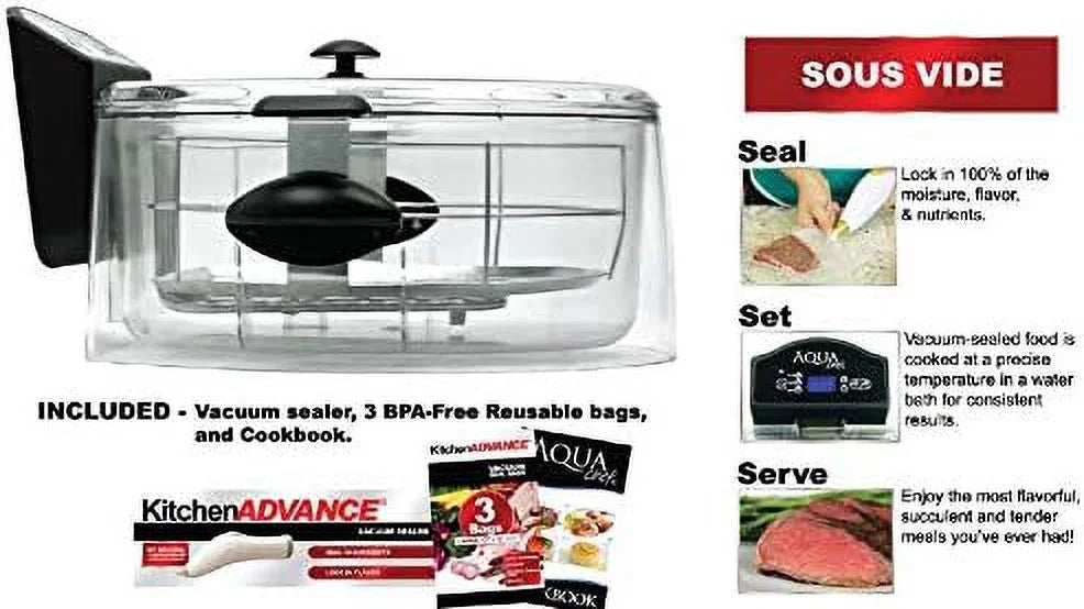 Sous Vide Cooker 8L Digital LED Slow Cooker with Vacuum Sealer M116051