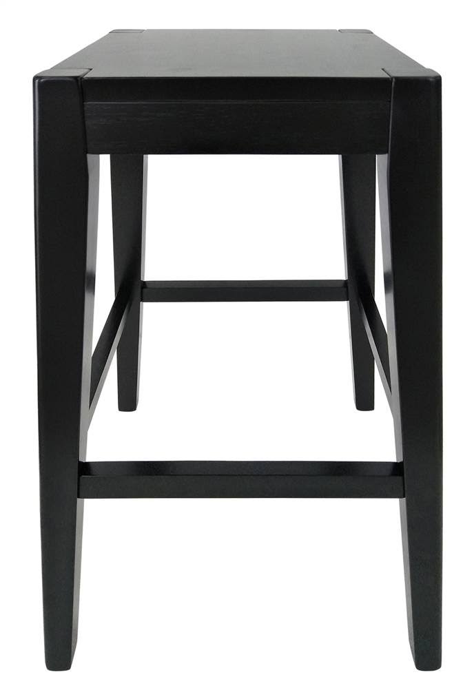 Black Wooden Counter Stool Set of 2 U13040