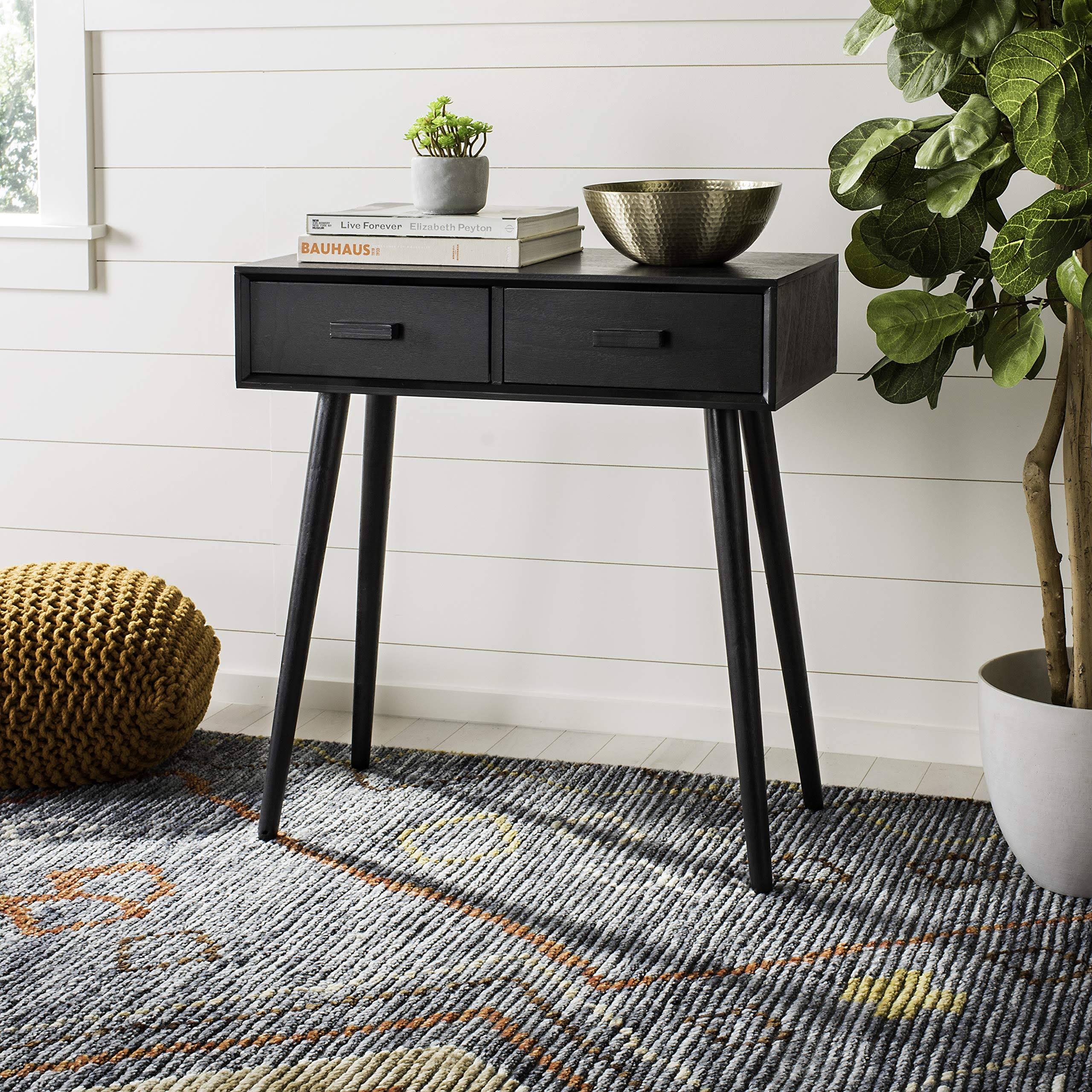 Black 2 Drawer Console W828929