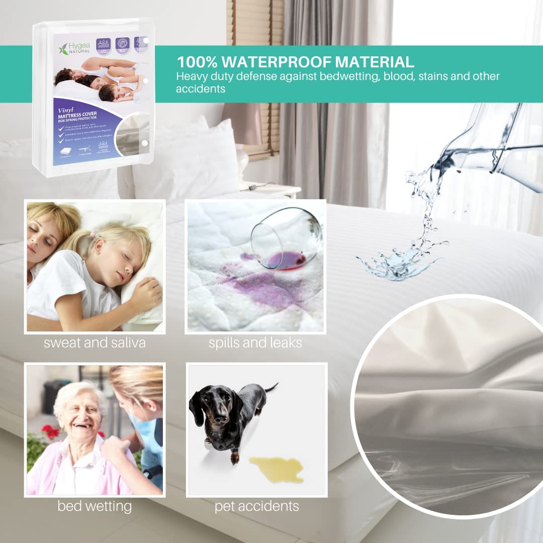King Size Zippered Vinyl Bed Bug Proof Mattress Protector B534060