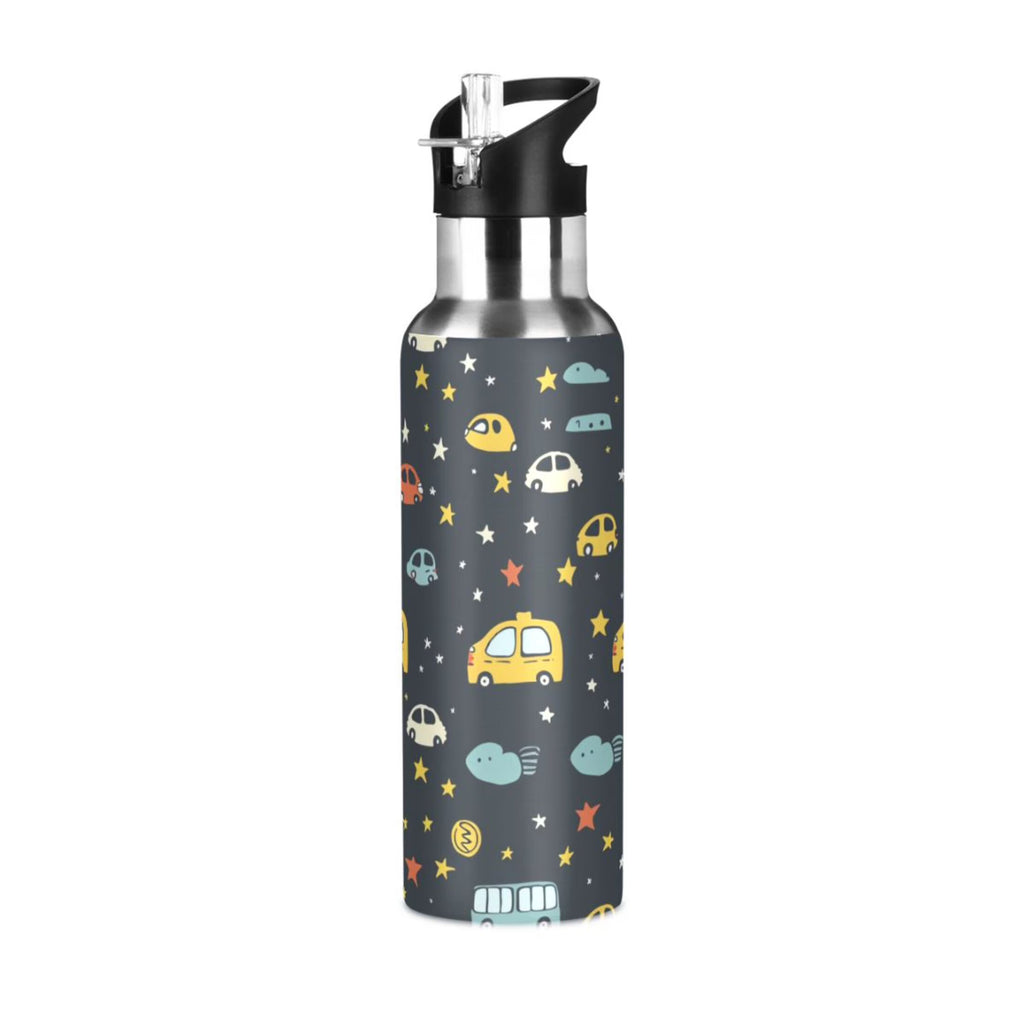 20 oz Insulated Stainless Steel Kids Water Bottle with Straw Lid M153311