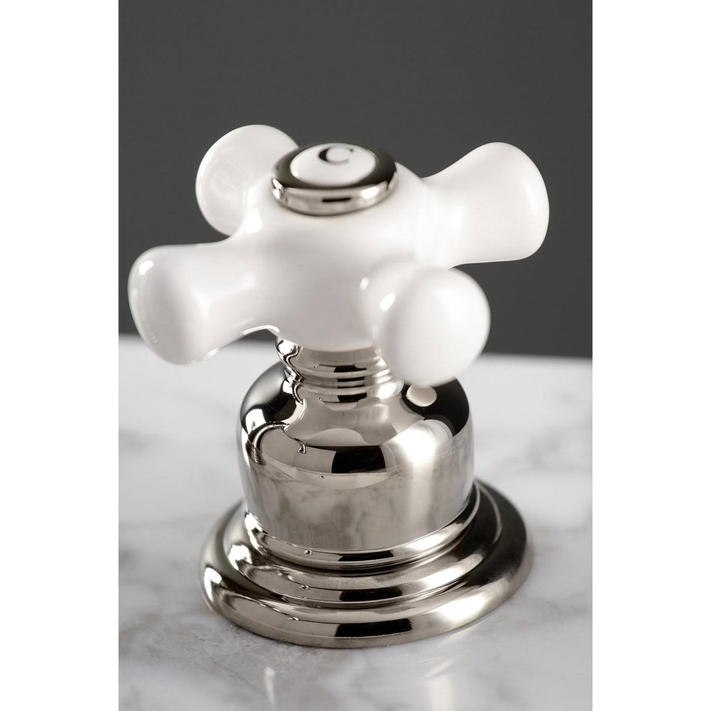 8 in. Widespread Bathroom Faucet, Polished Nickel N93015