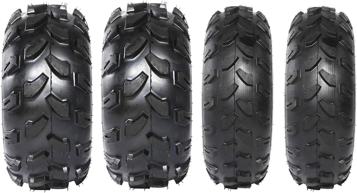 2Pcs 19x7-8 Front and 2Pcs 18X9.5-8 Rear Tubeless Wheel Tire With Rim V9545
