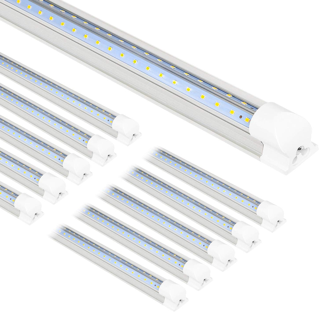 8FT Linkable LED Shop Light with Built-in ON/Off Switch, 10 Pack Z501027