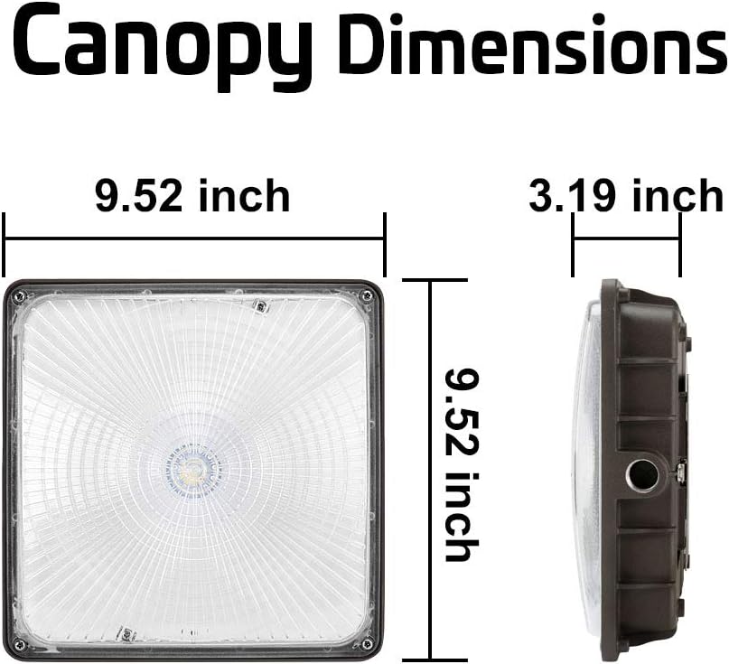 40W LED Canopy Area Light 6 Pack 5000K I9897