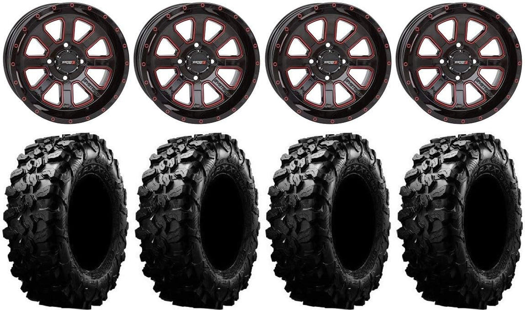 Bundle - 9 Items: 14 Wheels Red 32 Tires with Lug Kit Z9048