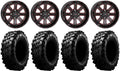 Bundle - 9 Items: 14 Wheels Red 32 Tires with Lug Kit Z9048