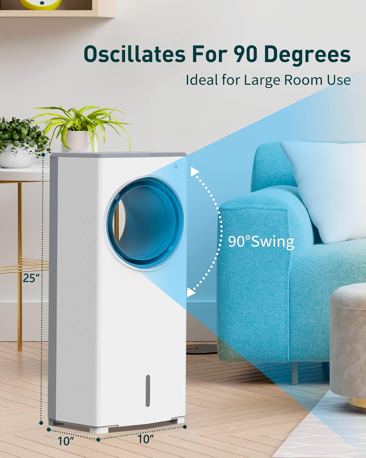 3-in-1 Portable Evaporative Air Cooler Fan with Remote Control E4988