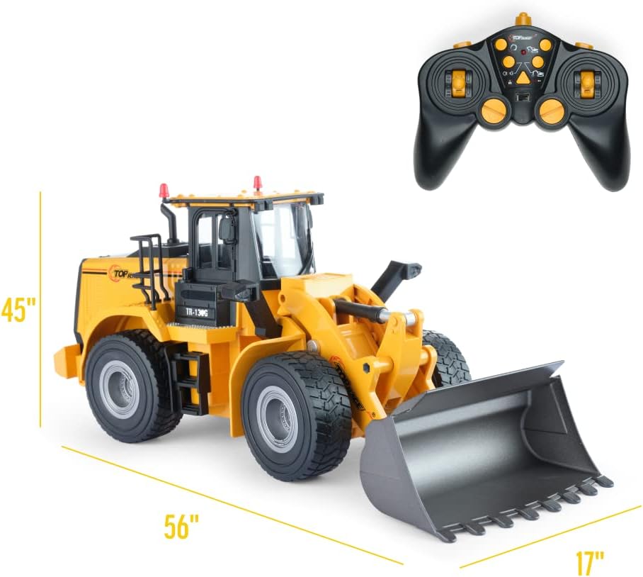 2.4Ghz RC Construction Front Loader Toy Truck with Metal Shovel, Pack of 2 Q7128