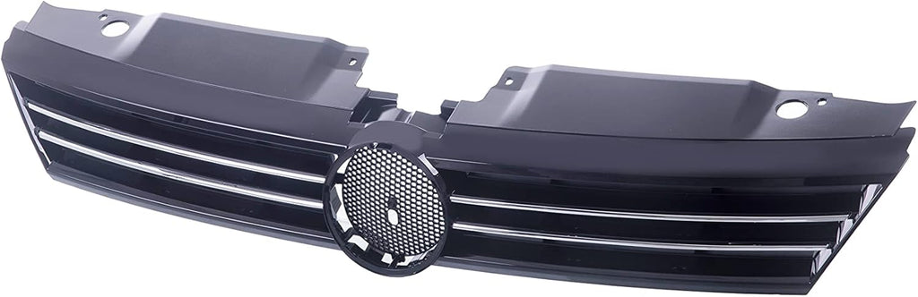 Front Grille Grill Assembly With Chrome Shell Molding With Black Insert Pack of 2 V21766