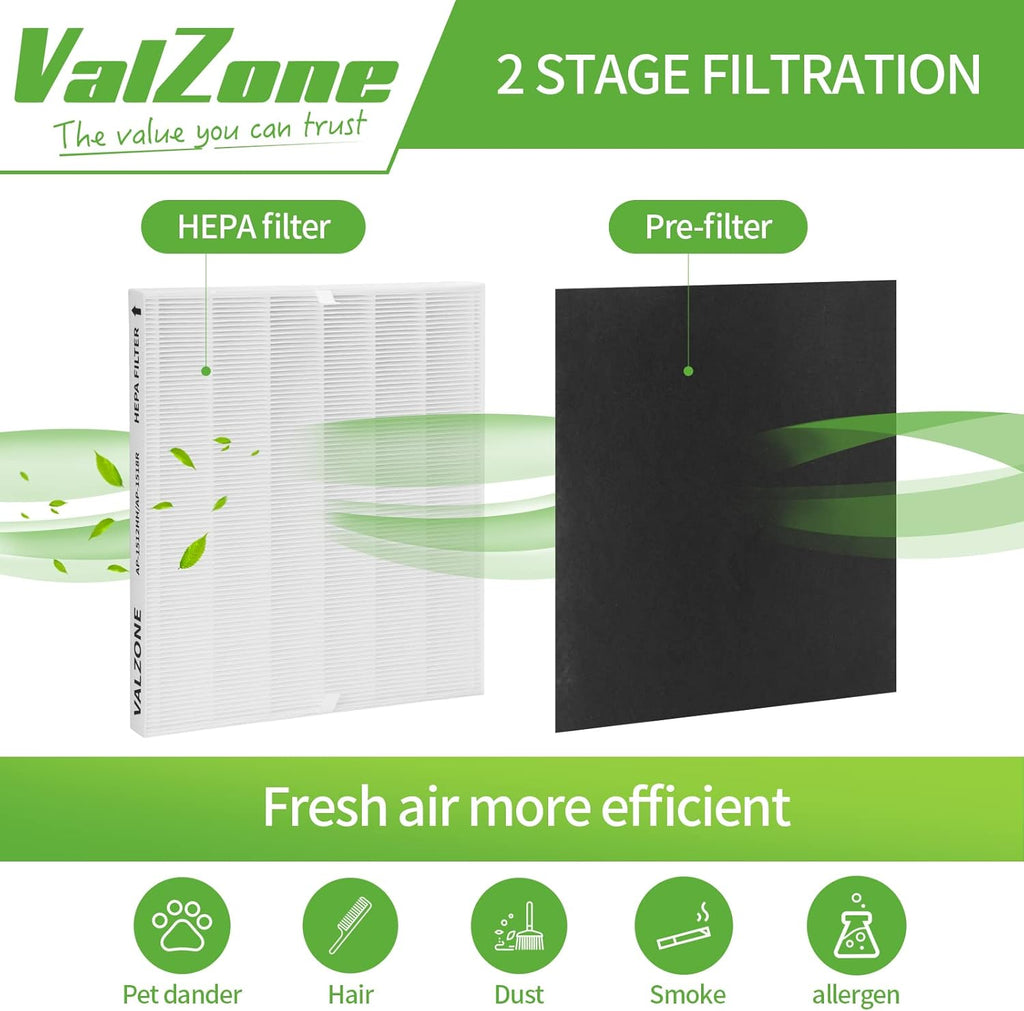 3 Pack True HEPA Filters with 9 Extra Carbon Filters R273