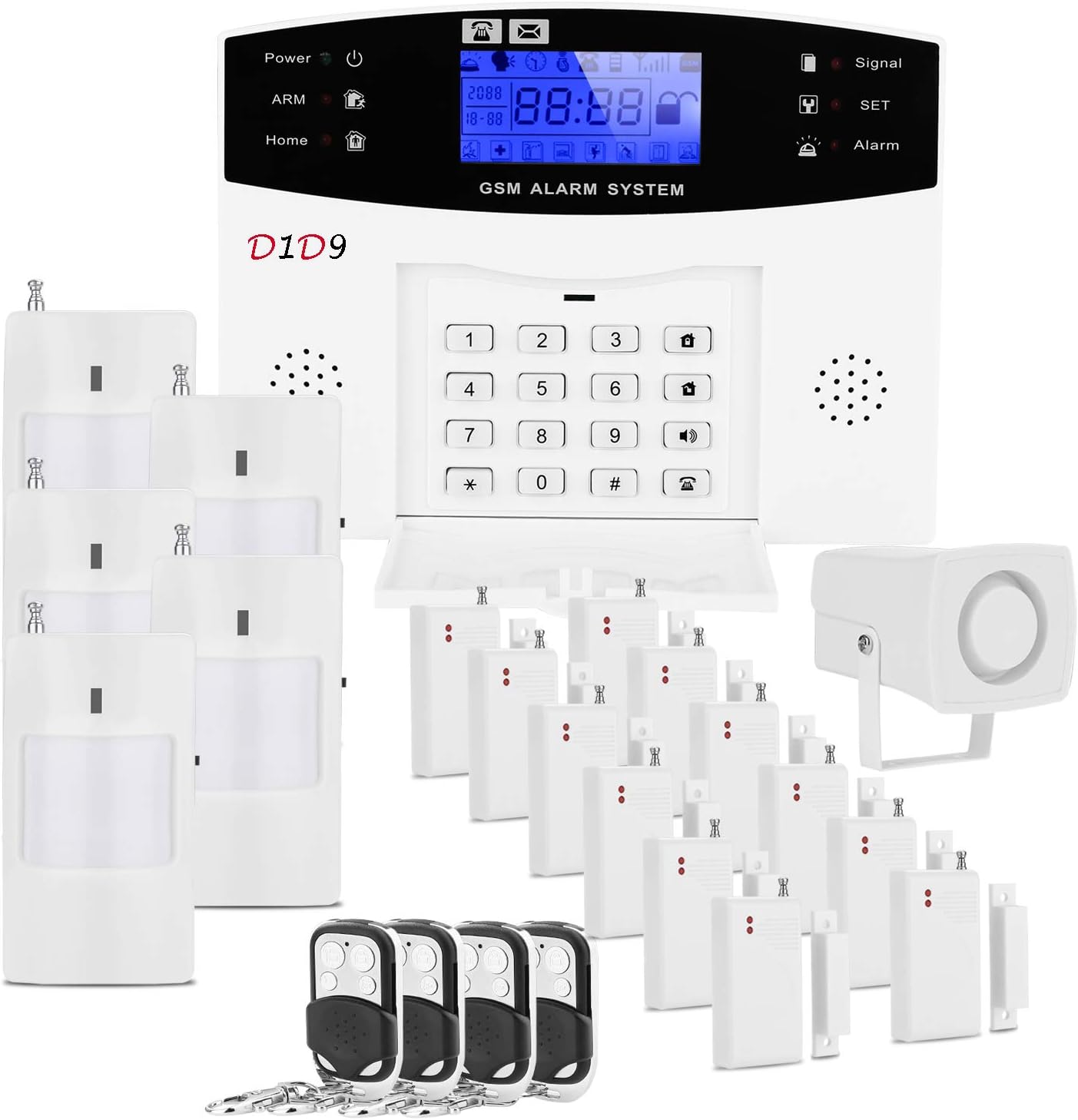 23 pcs Wireless GSM Home Burglar Alarm System J627
