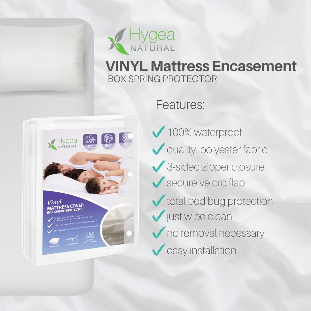 King Size Zippered Vinyl Bed Bug Proof Mattress Protector B534060