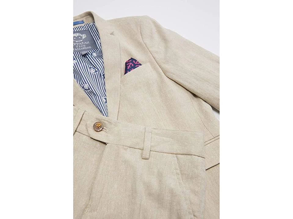 Khaki Herringbone Suit F67149