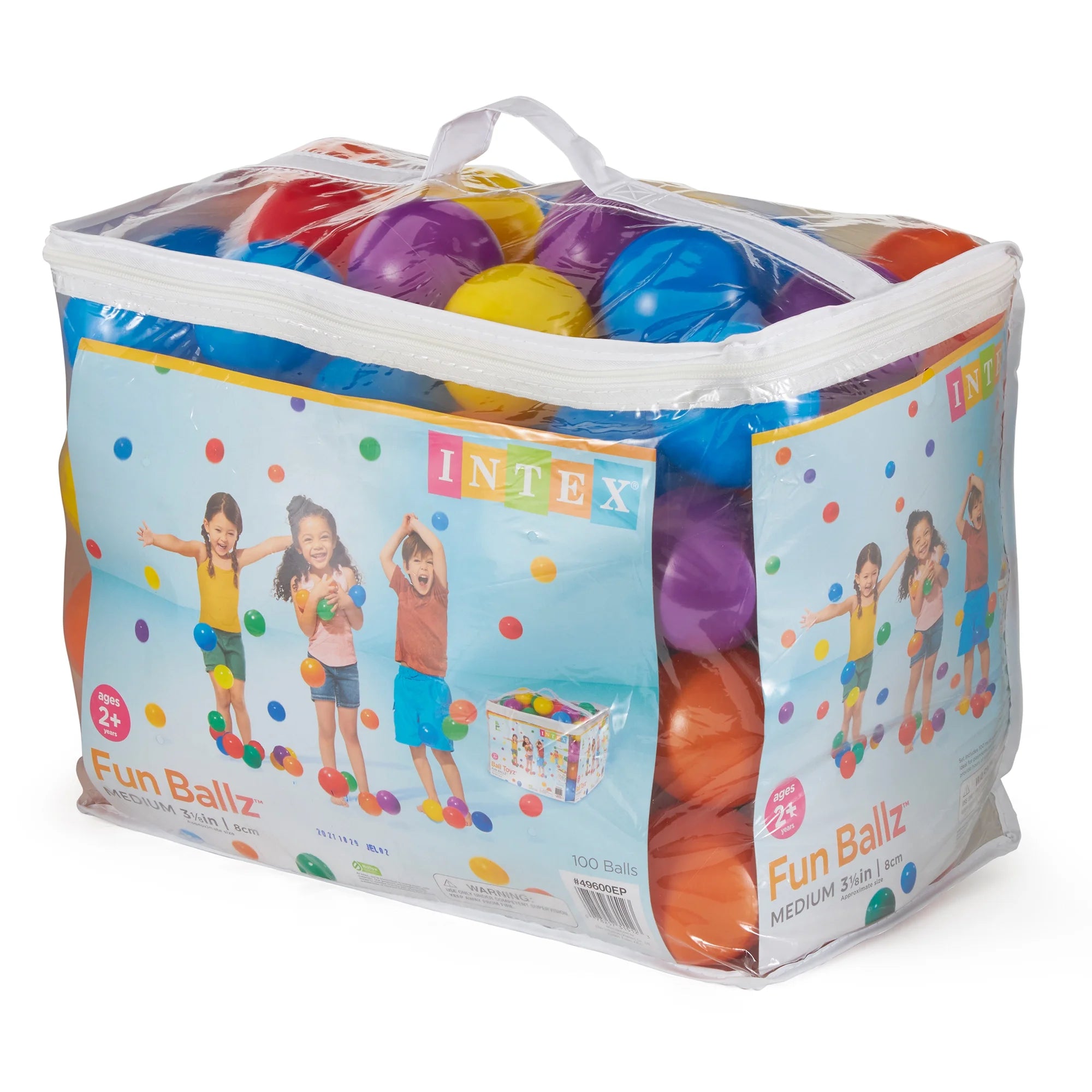 100 Large & 100 Small Plastic Multi-Colored Balls Z820