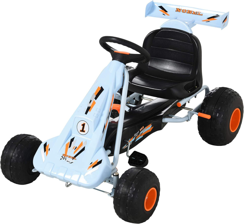 White Plastic Pedal Go Kart with Adjustable Seat U824