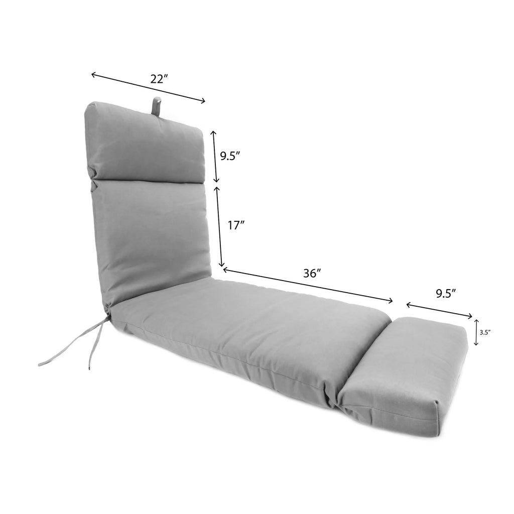 Sunbrella Canvas Outdoor Chaise Lounge Cushion with Ties F868