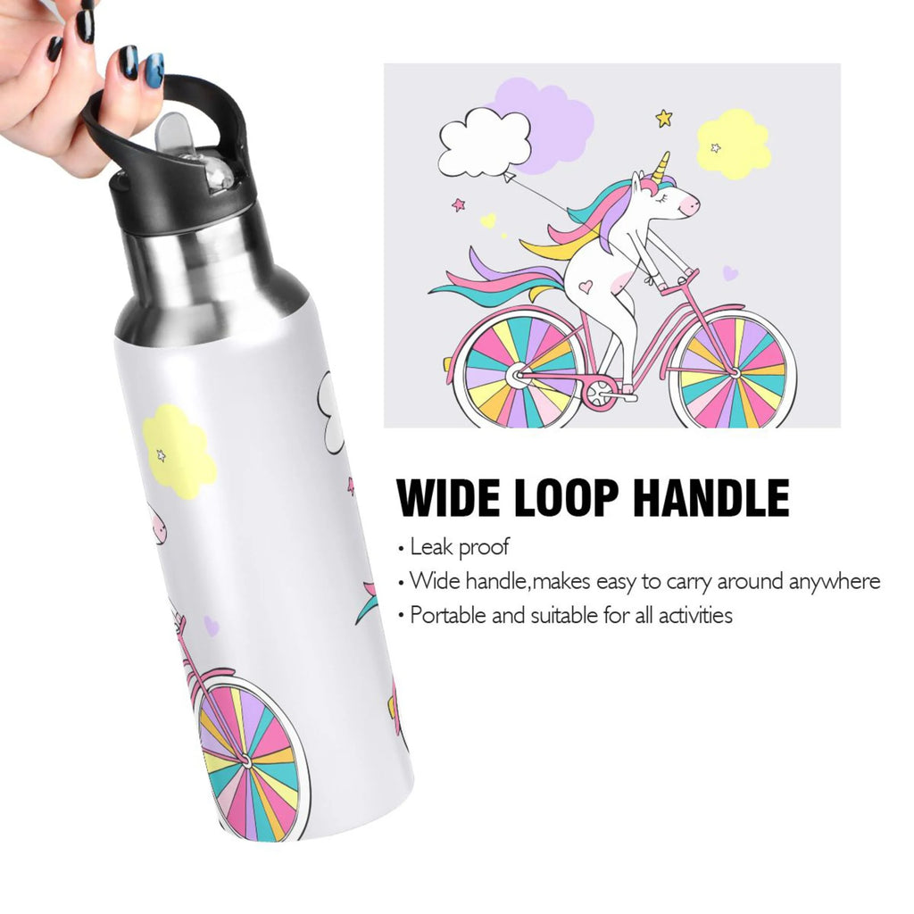 Stainless Steel Insulated Water Bottle with Straw Lid T35326