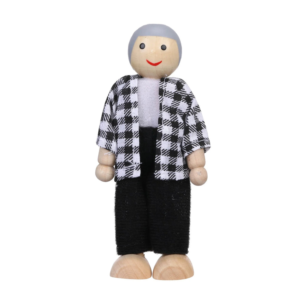 Wooden Dolls Family Playset Set of 6 Y490