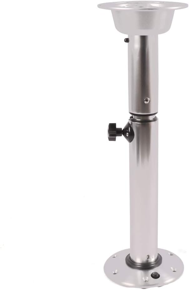 Silver Adjustable Height Table Pedestal Stand Base J5521