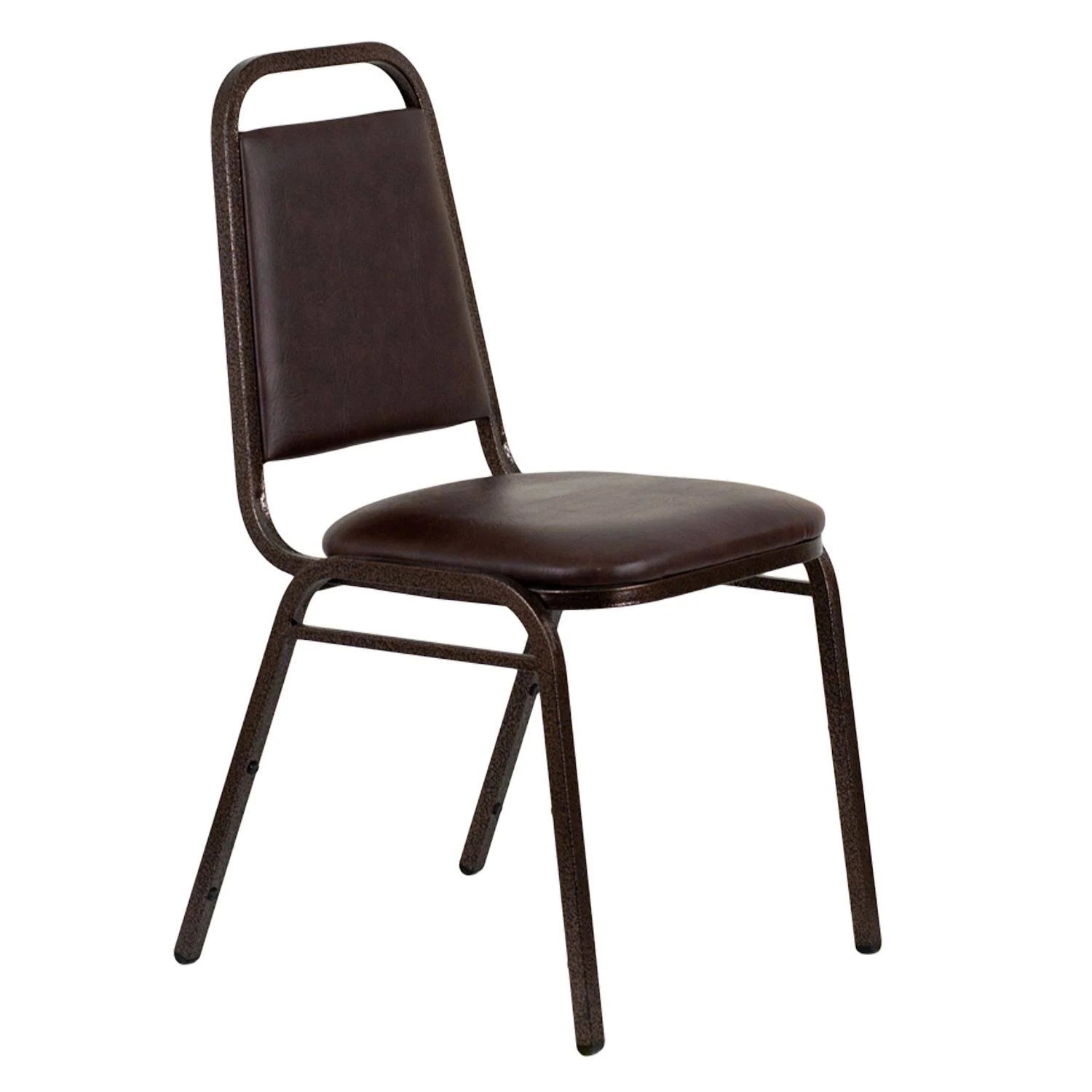 4 Pack Brown Vinyl Stacking Banquet Chair R3157