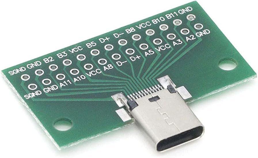 Type-C Male to Female USB 3.1 Adapter PCB Board 24P 2.54mm Connector Socket B7243