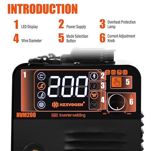 200A MIG Welder 3 in 1 Gasless MIG/Lift TIG/Stick Welding Machine Portable IGBT Inverter G512507