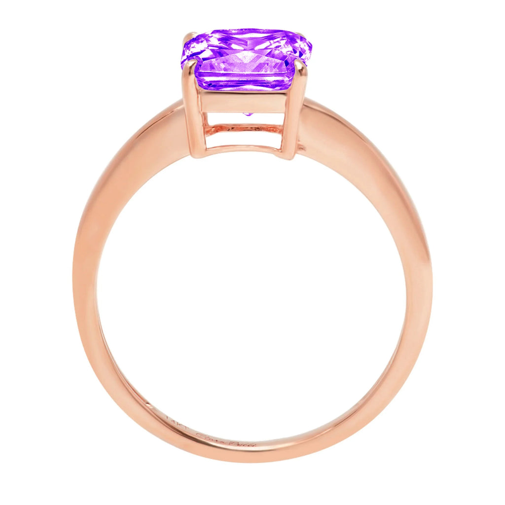 18K Rose Gold Solitaire Ring F68922