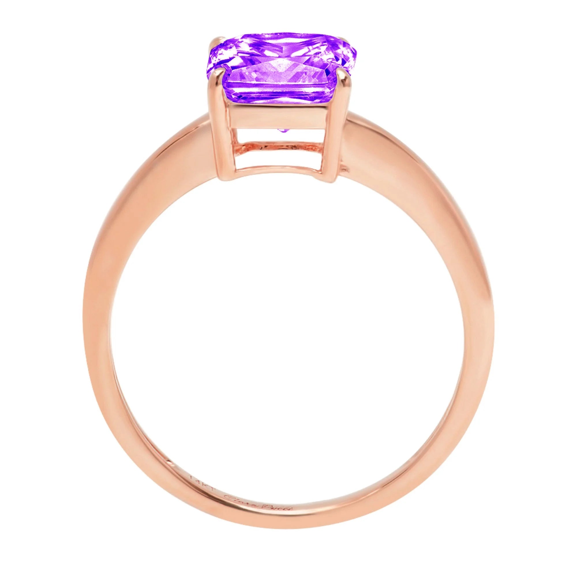 18K Rose Gold Solitaire Ring F68922