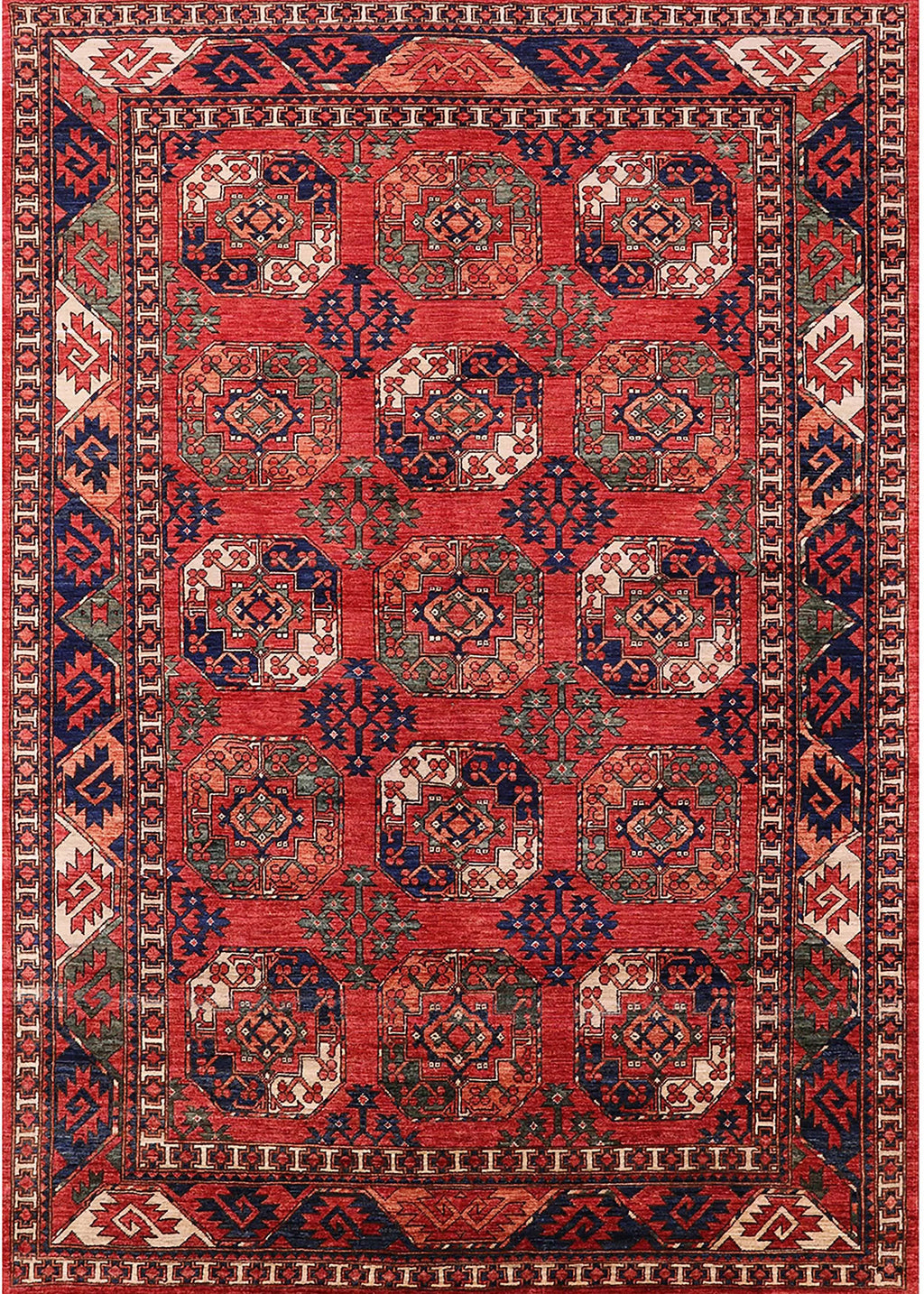Red Rectangle Area Rug, 2' x 3' O702