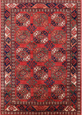 Red Rectangle Area Rug, 2' x 3' O702