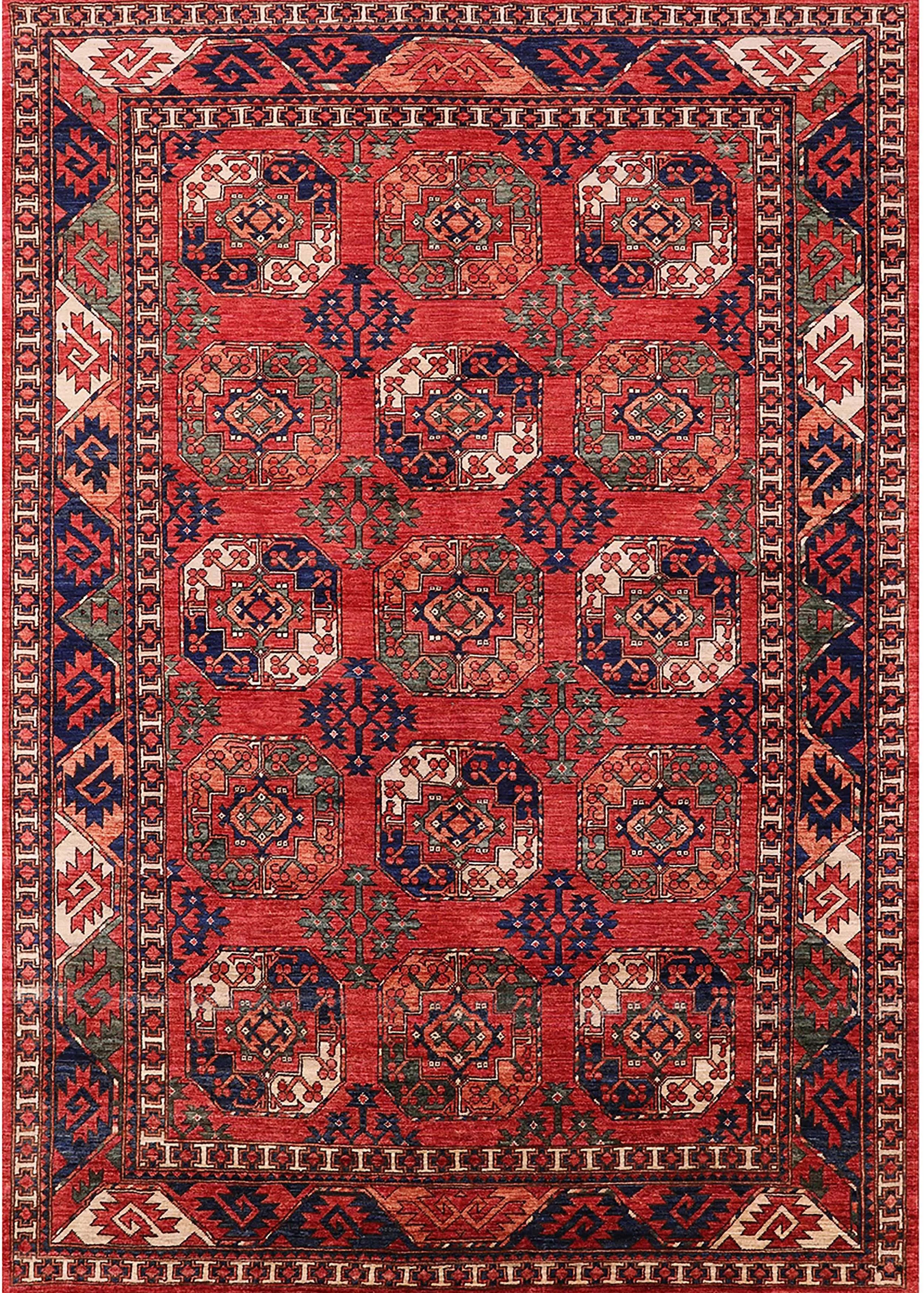 Red Rectangle Area Rug, 2' x 3' O702