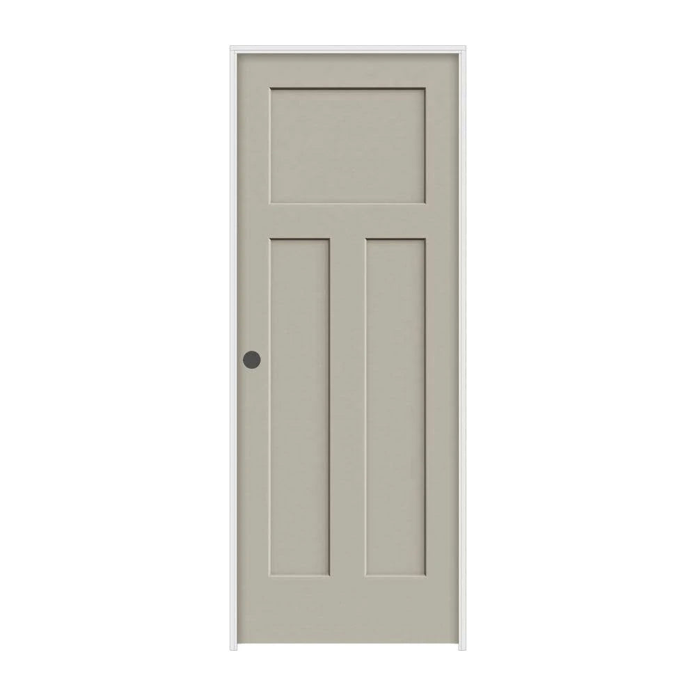 36 in. x 80 in. Desert Sand Painted Right-Hand Smooth Molded Composite MDF Single Prehung Interior Door Q6208