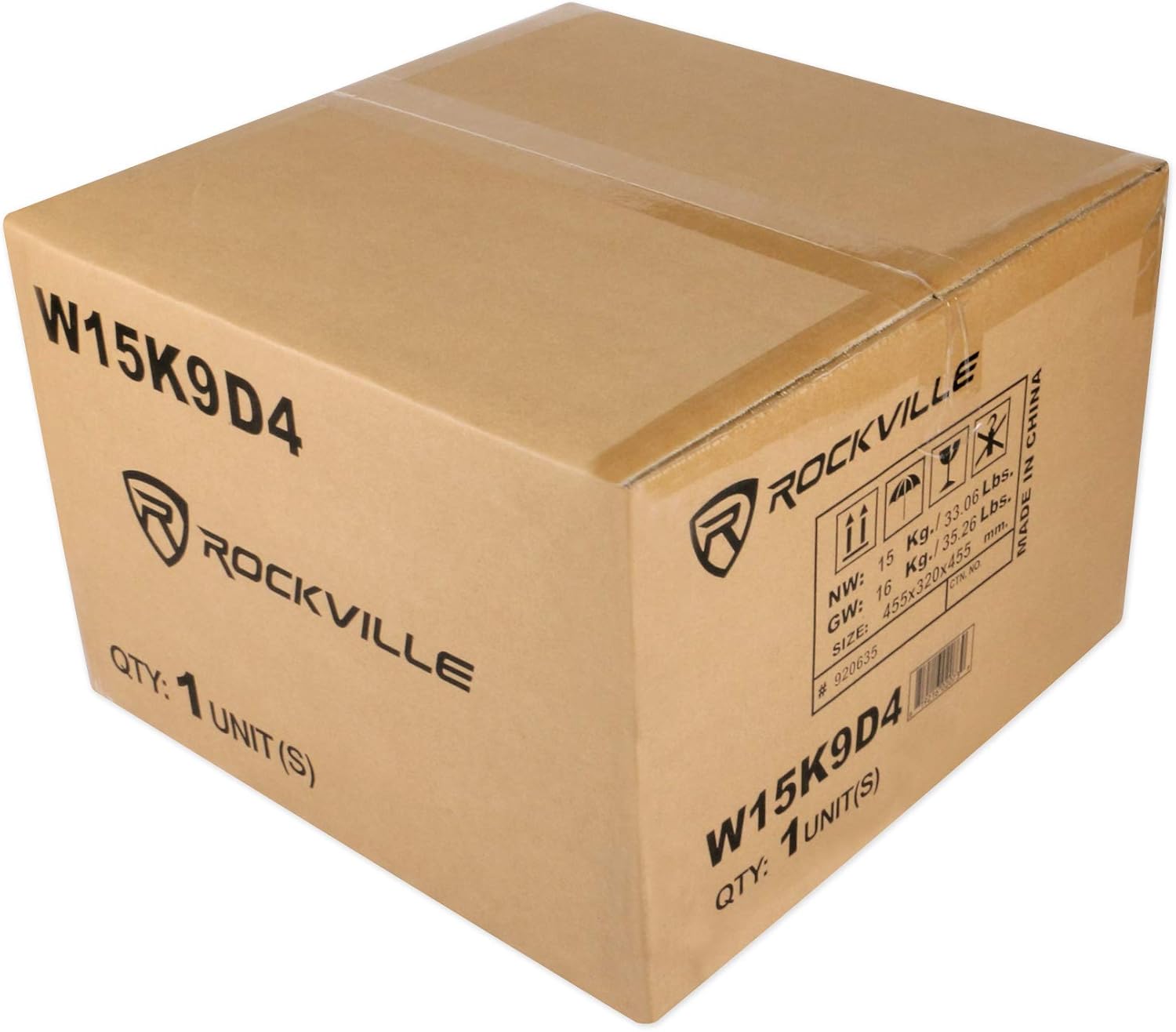 15" 5000 Watt Car Audio Subwoofer with Sealed Sub Box Enclosure K219