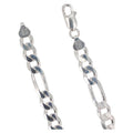 Sterling Silver 8mm Figaro Bracelet Chain I368286