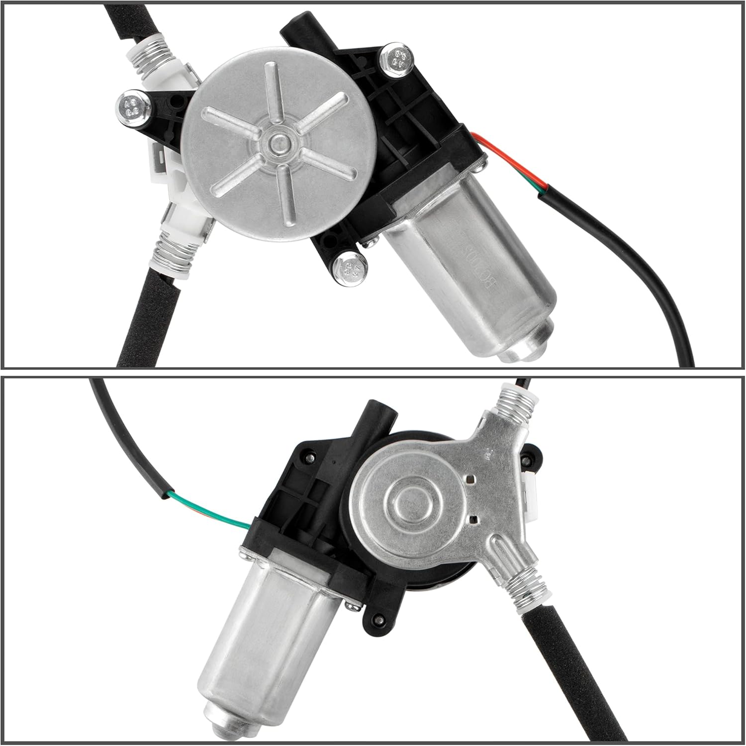 Rear Right Passenger Side Power Window Regulator with Motor for 2003-2008 Honda Pilot Pack of 2 Q3865