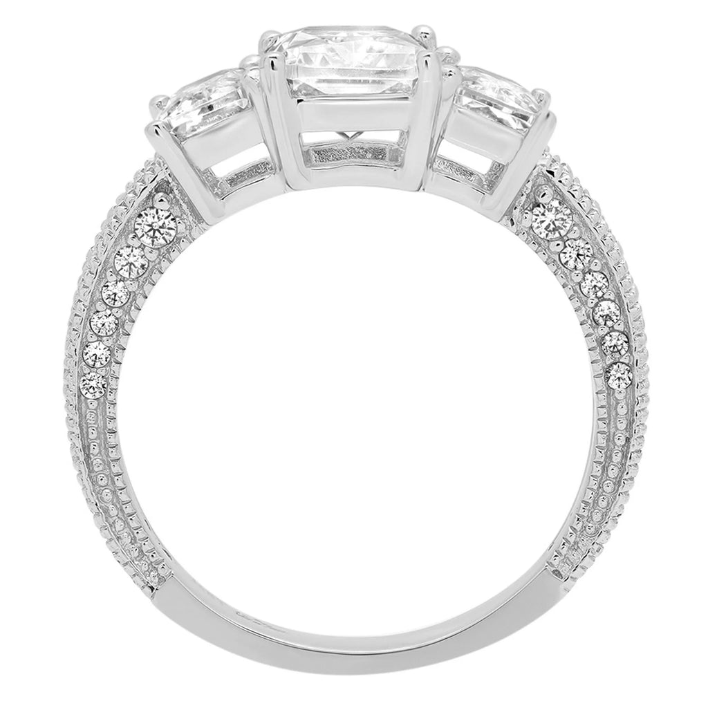 18K White Gold Three-Stone Diamond Engagement Ring V342497