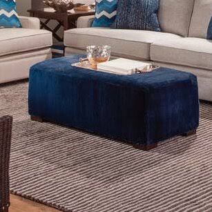 Gray/White Rectangle Cocktail Ottoman L856803