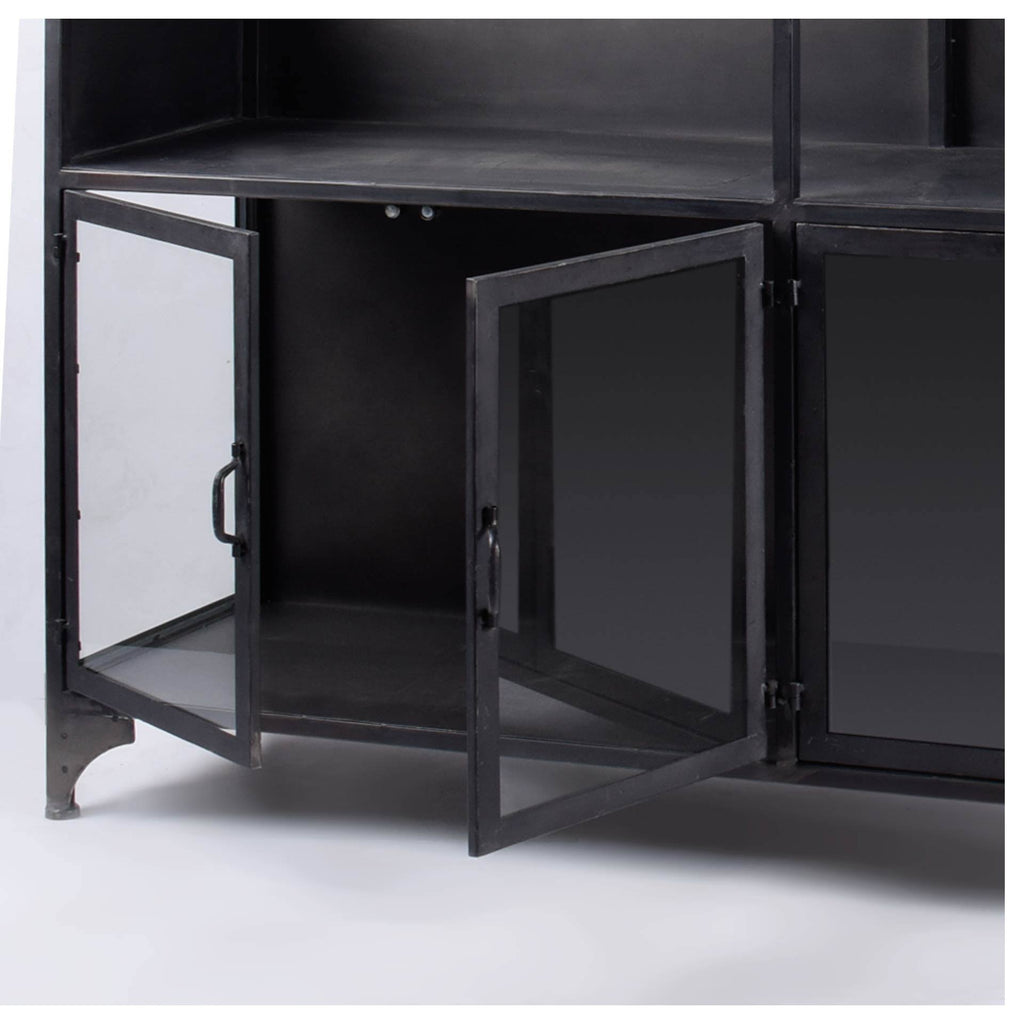 Black Metal Glass Door Display Cabinet Z355160