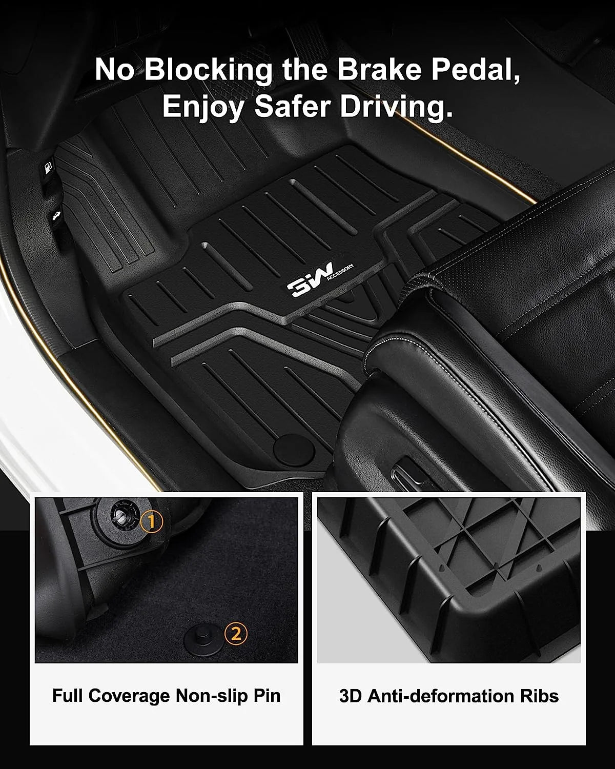 TPE All Weather Custom Fit Floor Mats and Cargo Liner Black T400186