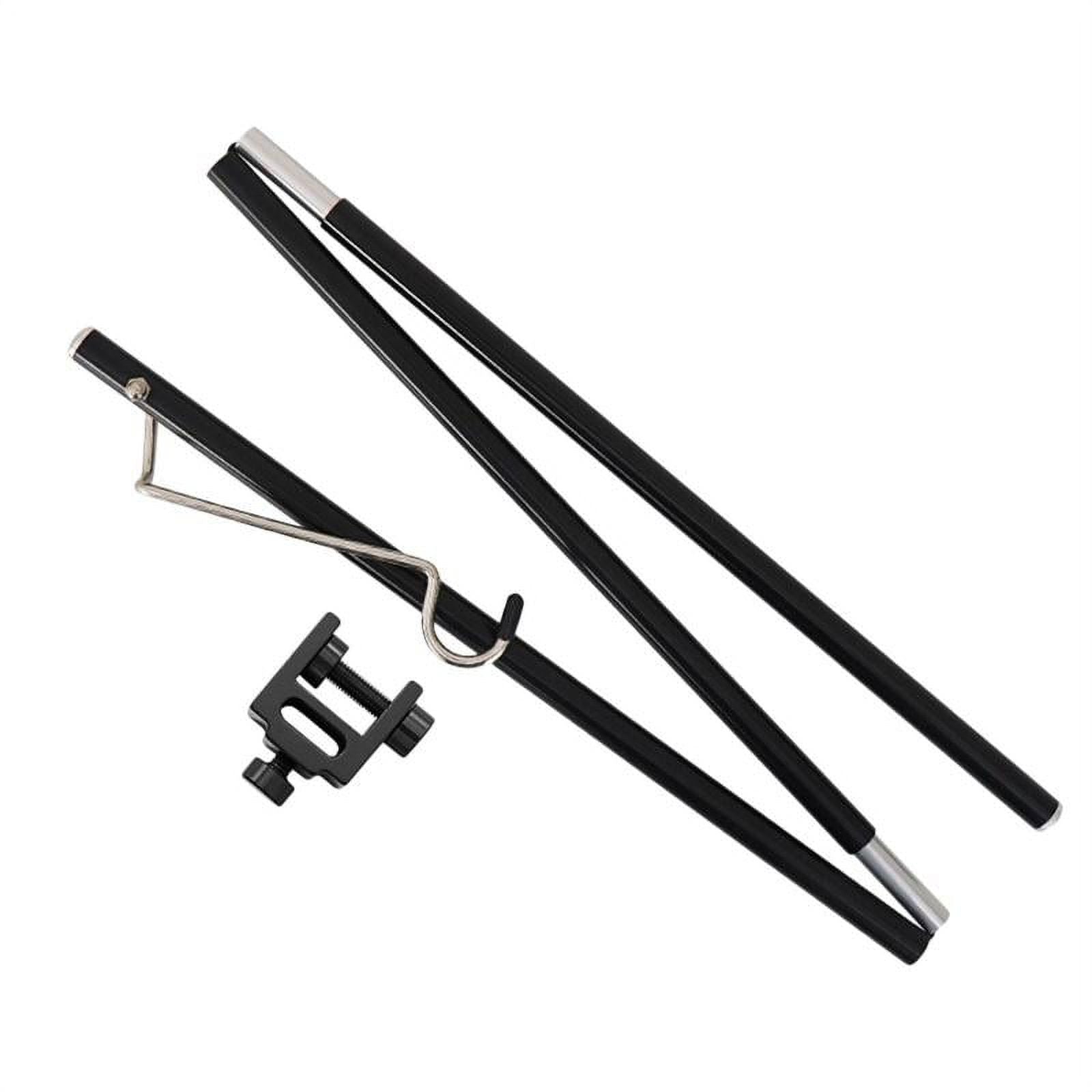 Black Folding Adjustable Camping Lamp Pole E252866