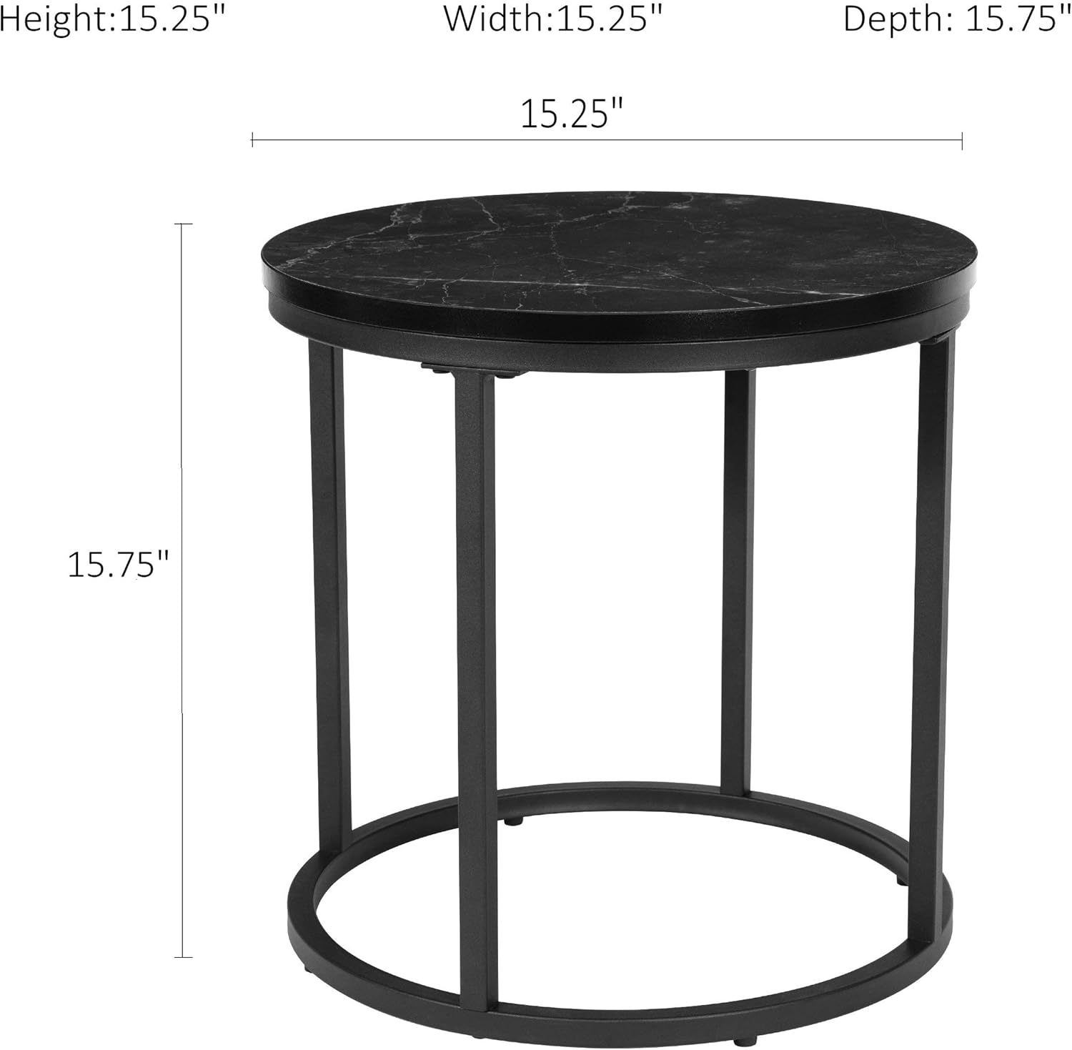 Black End Table Set of 2 P183