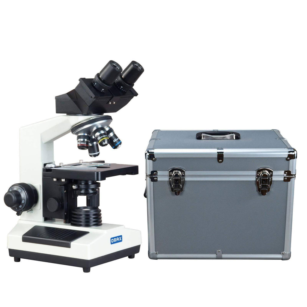 40X-1600X Compound Binocular Microscope with Aluminum Carrying Case R39719