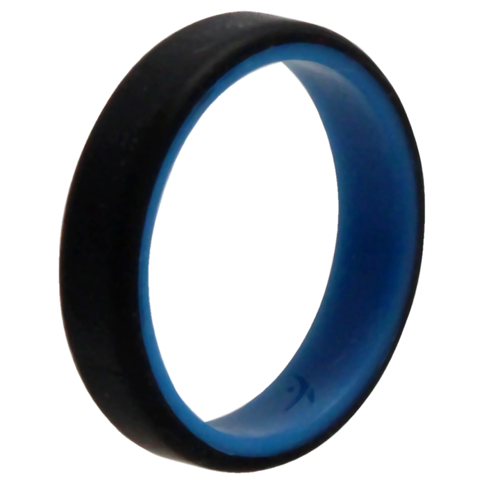 Silicone 6mm 2Layer Ring - Blue-Black 15 mm K109281