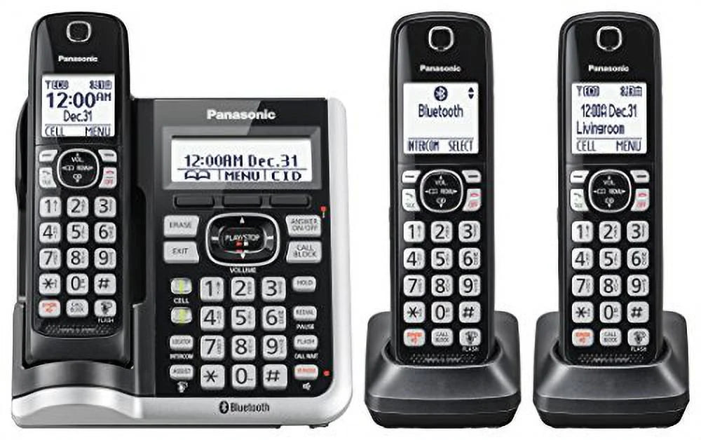 DECT 6.0 Expandable Cordless Phone System with Answering Machine - 3 Handsets C297