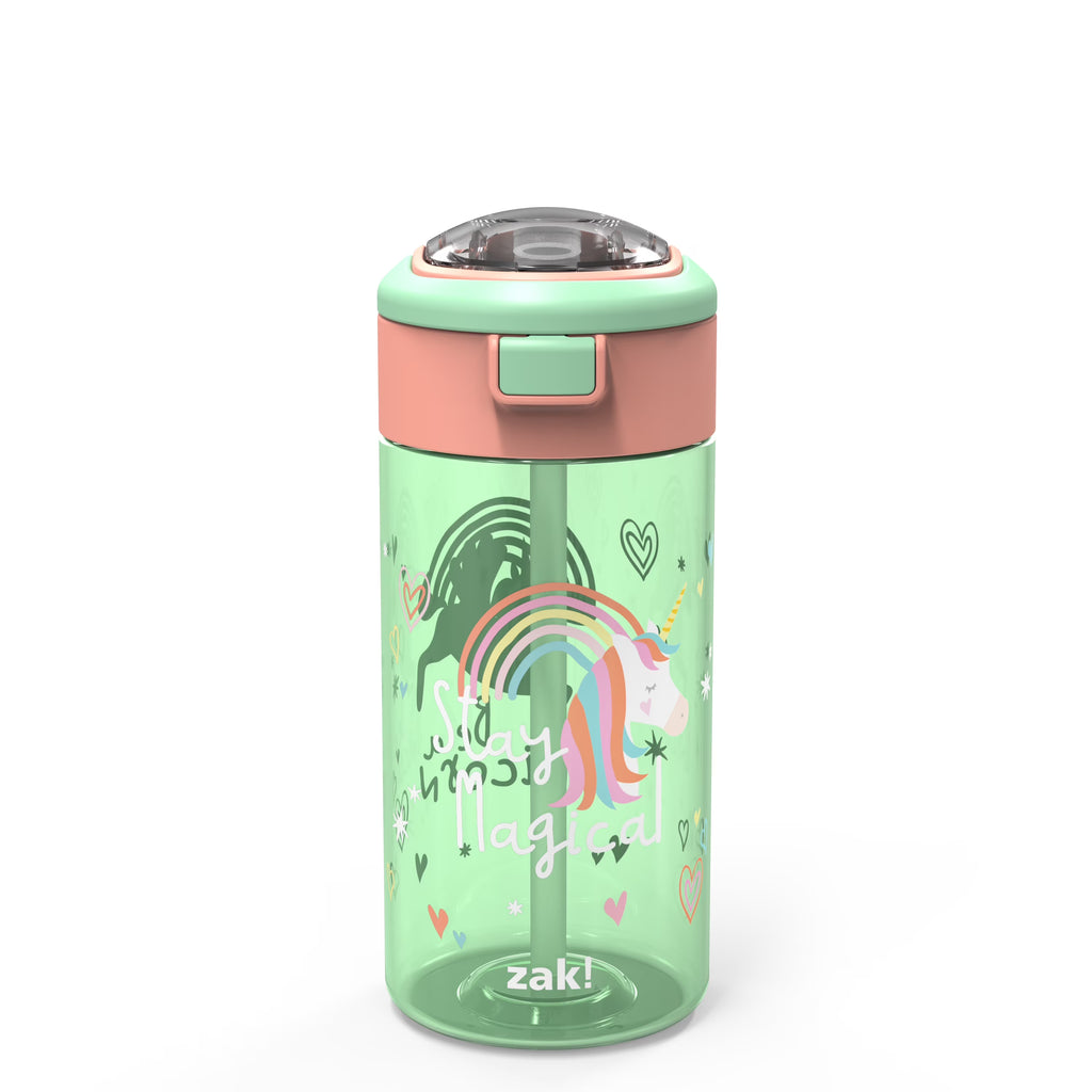 Unicorn Reusable Plastic Water Bottle with Push-button lid H34602